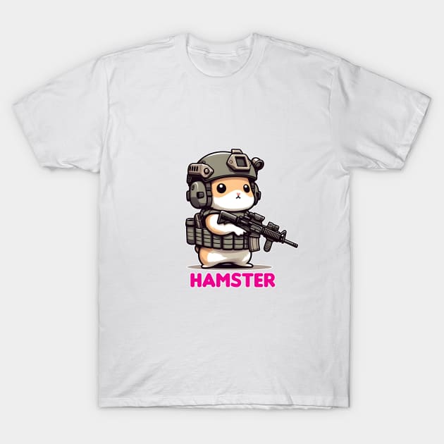 Tactical Hamster T-Shirt by Rawlifegraphic